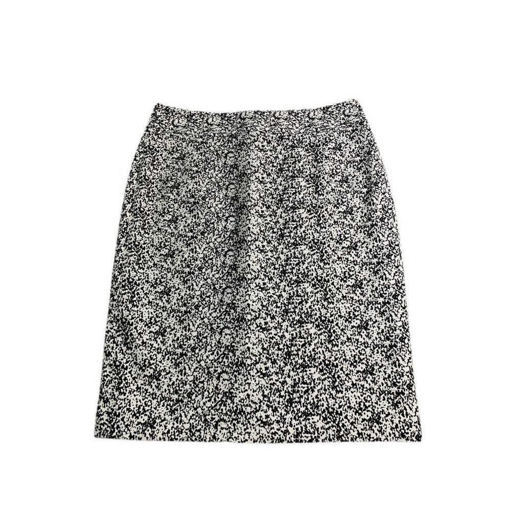 NWT Banana Republic Black and White Speckle Pencil Skirt Sz 6 Career Casual